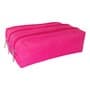 Estojo Escolar Look Triplo Liso Pink