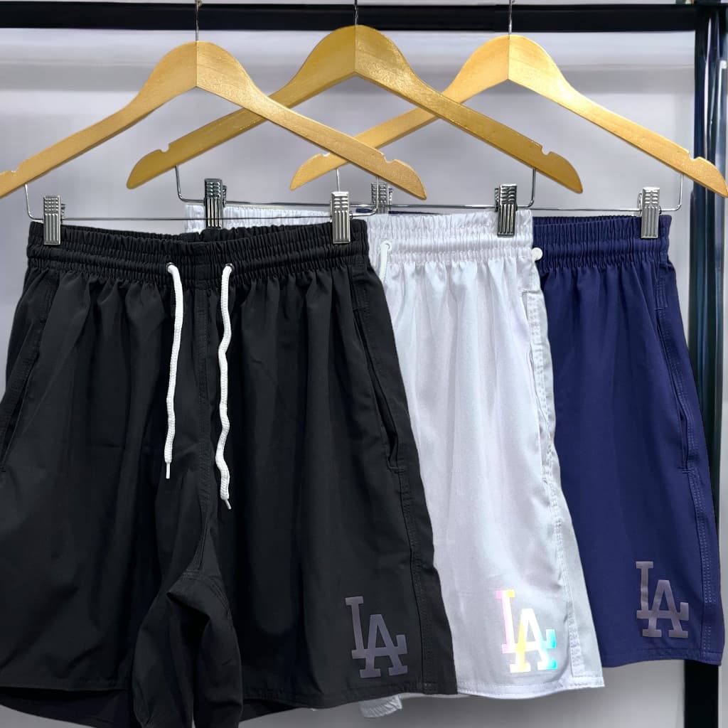 Bermuda Masculina Los Angeles Holográfica em Tac Tel Elastano Academia Treino