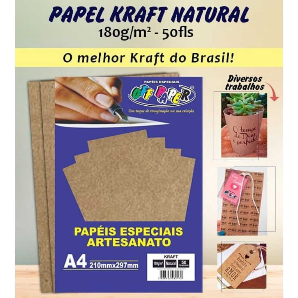 Papel Kraft A4 180g 50 Fls - OFF Paper