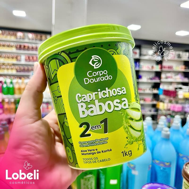 Creme para Pentear e Creme Hidratante 2 em 1 Caprichosa Babosa 1kg Regarv