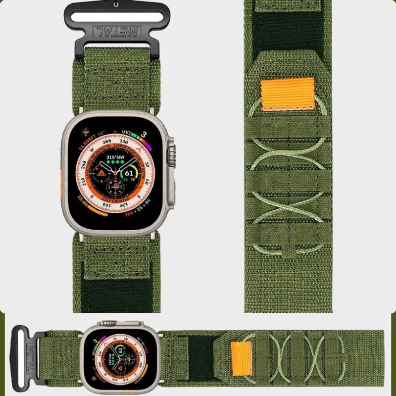 Smartwatch com Pulseira MILITAR, iWatch ,Ultra Série 7 8 9 10, Design, Resistência e Elegância.