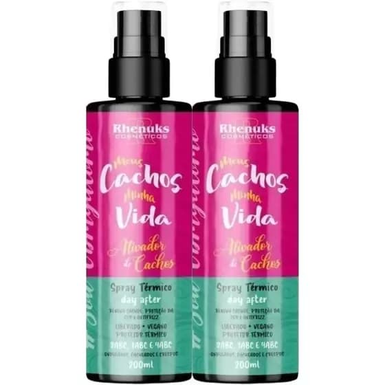 Kit 2 Spray Capilar Ativador De Cachos Vegano 200ml