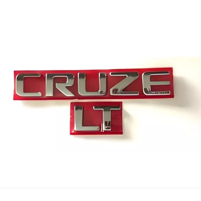 Kit Emblemas Letreiro Cruze Lt Cromado Chevrolet Gm ate 2017