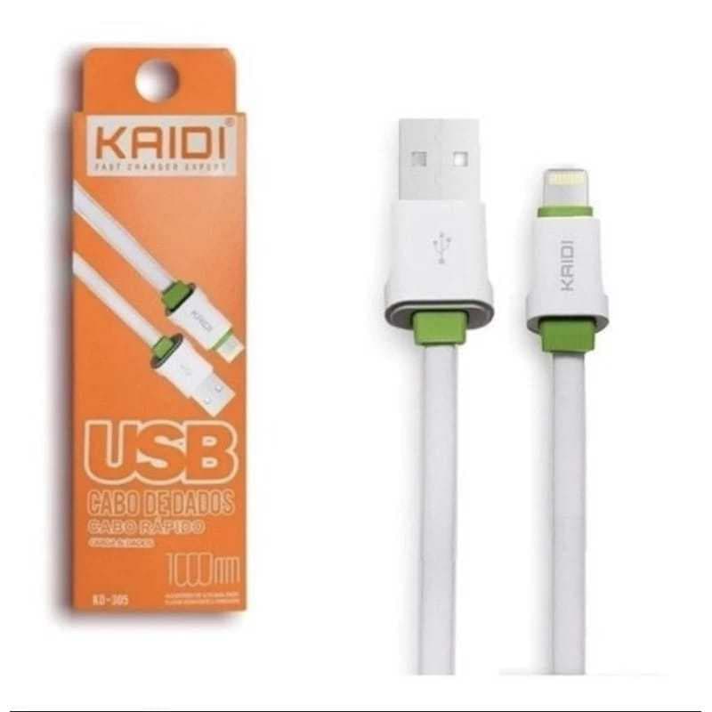 Cabo Carregador Turbo Rápido Para IPhone KAIDI ORIGINAL - Envio Imediato