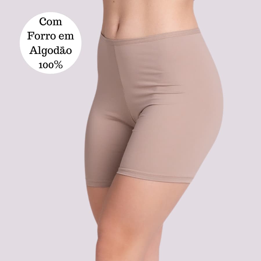 Kit 2 Short Anágua Com Forro em algodão Poliamida