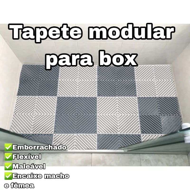 kit 09 tapete modular 30x30 para Banheiro box vestiário Superfície Antiderrapante sauna canil piscina