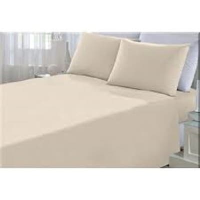 Jogo De Lençol Para Cama Queen 3 Peças Liso 100% Algodão  200 Fios 1-lençol com Elastico + 2-fronhas
