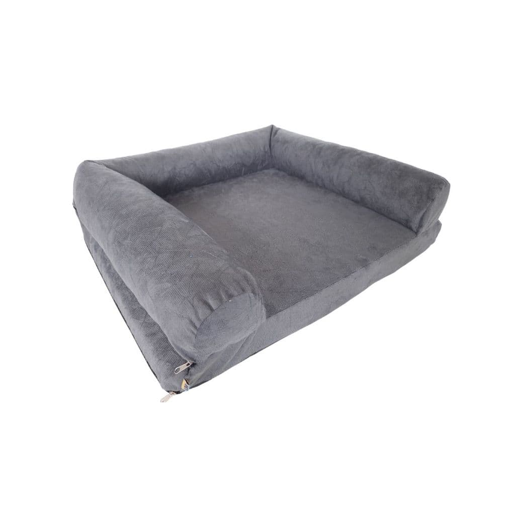 Cama Pet Sofá Ortopédica 65x55cm Cinza - Conforto e Estilo