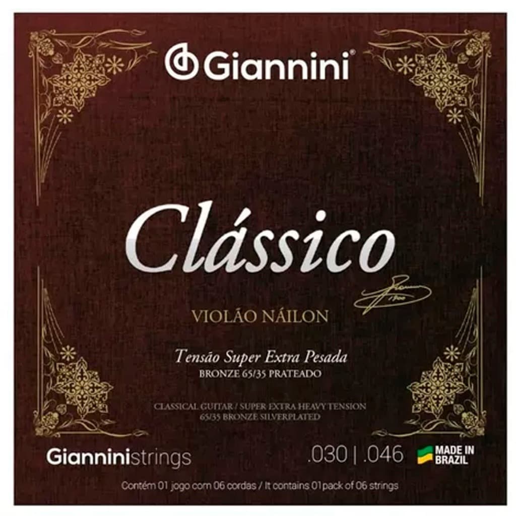 Encordoamento Violão Nylon Giannini - Genwsxpa - Super Extra Pesada