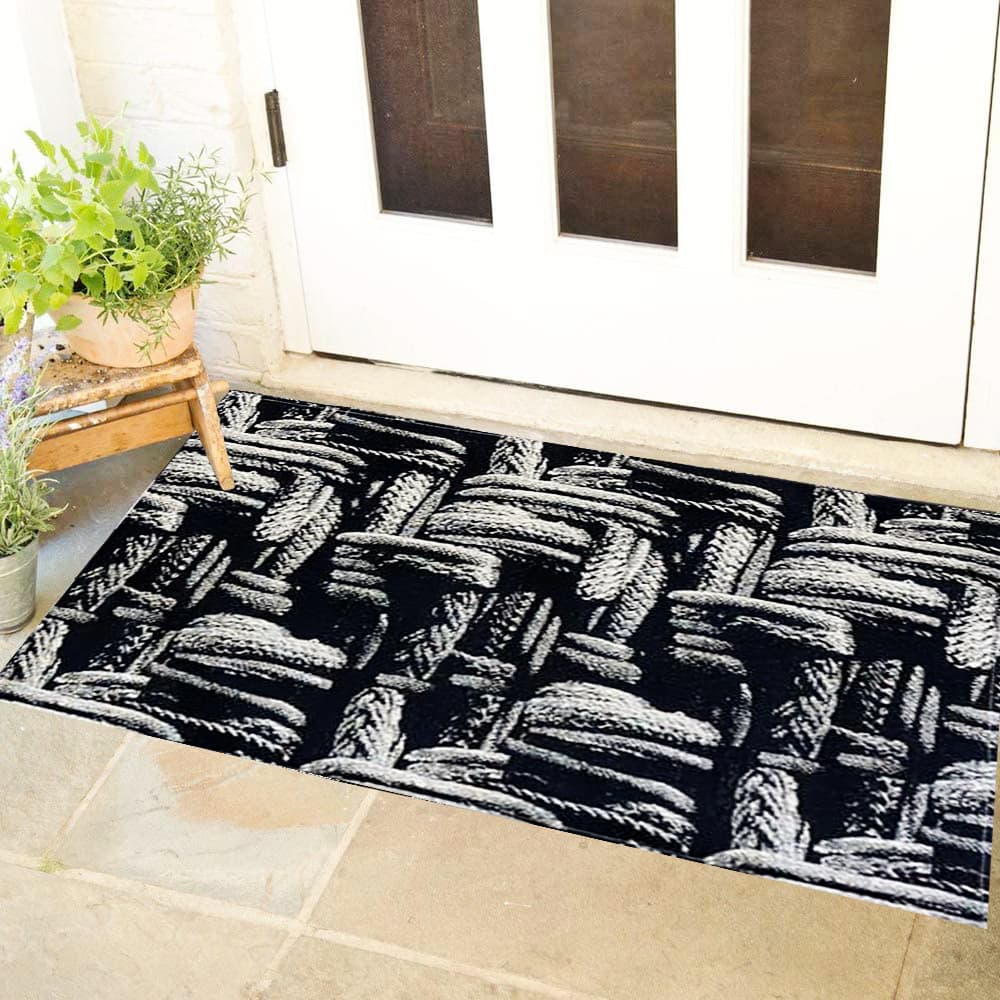Tapete Capacho Avulso Porta Entrada 45 x 65 Borracha Antiderrapante Decorativo