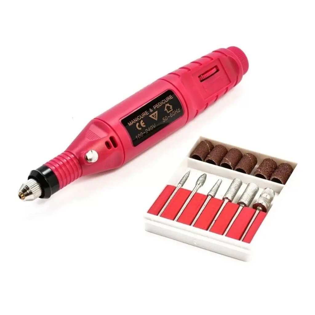 Lixadeira de Unhas Elétrica com Broca e Motor Bivolt para Manicure e Pedicure USB