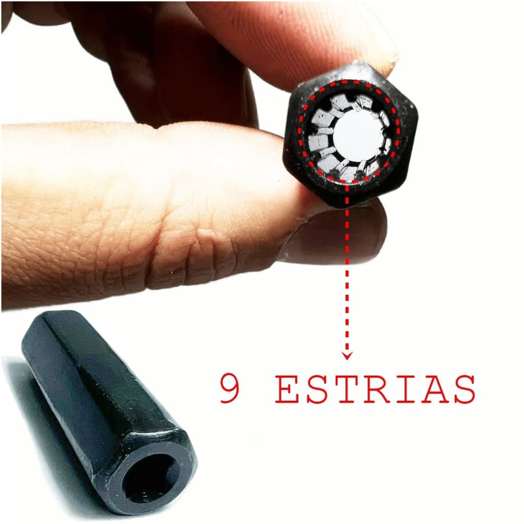 Adaptador Luva Roçadeira 9 Estrias De Enxada Rotativa Arador