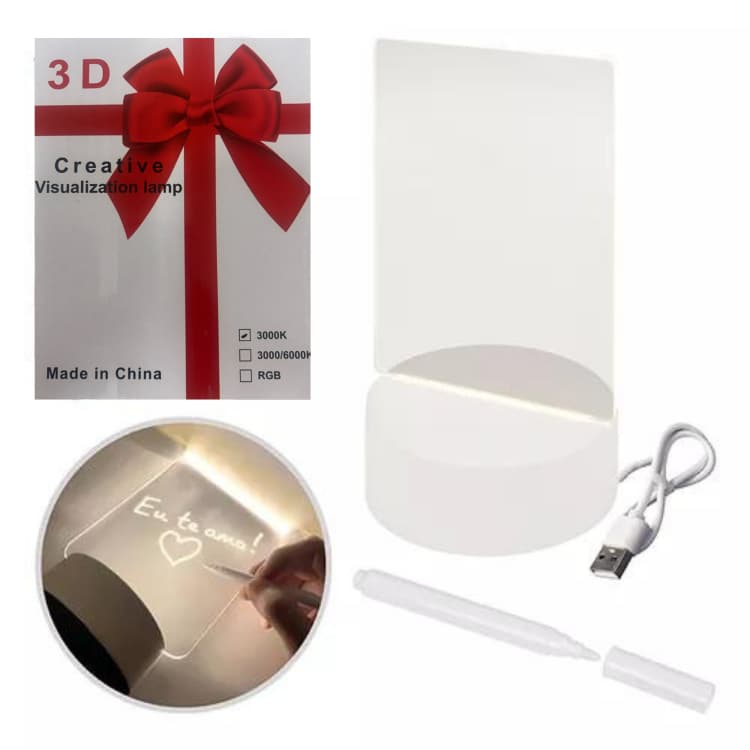 Luminaria Led Escrever De Caneta Lousa Quadro Mesa Anotações