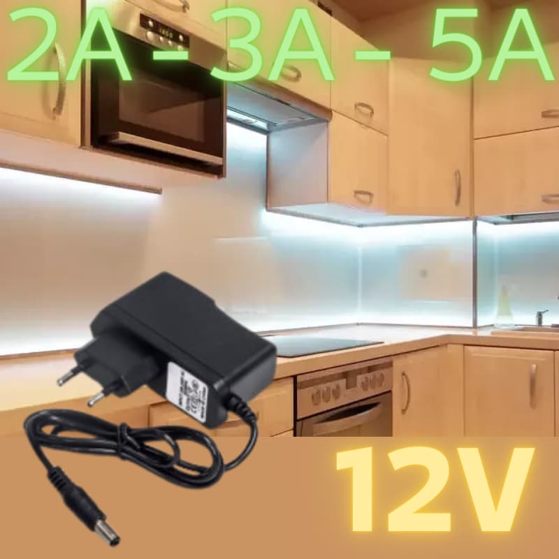 Fonte Chaveada 12V 500mA 2A 3A 5A Cabo 1M Plug P4 2,1mm X 5,5mm