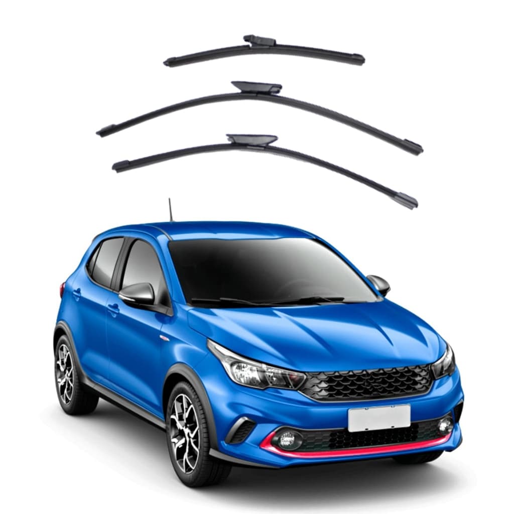 Kit Palheta  Limpador Parabrisa Proteção Chuva Fiat Argo 2018 à 2024