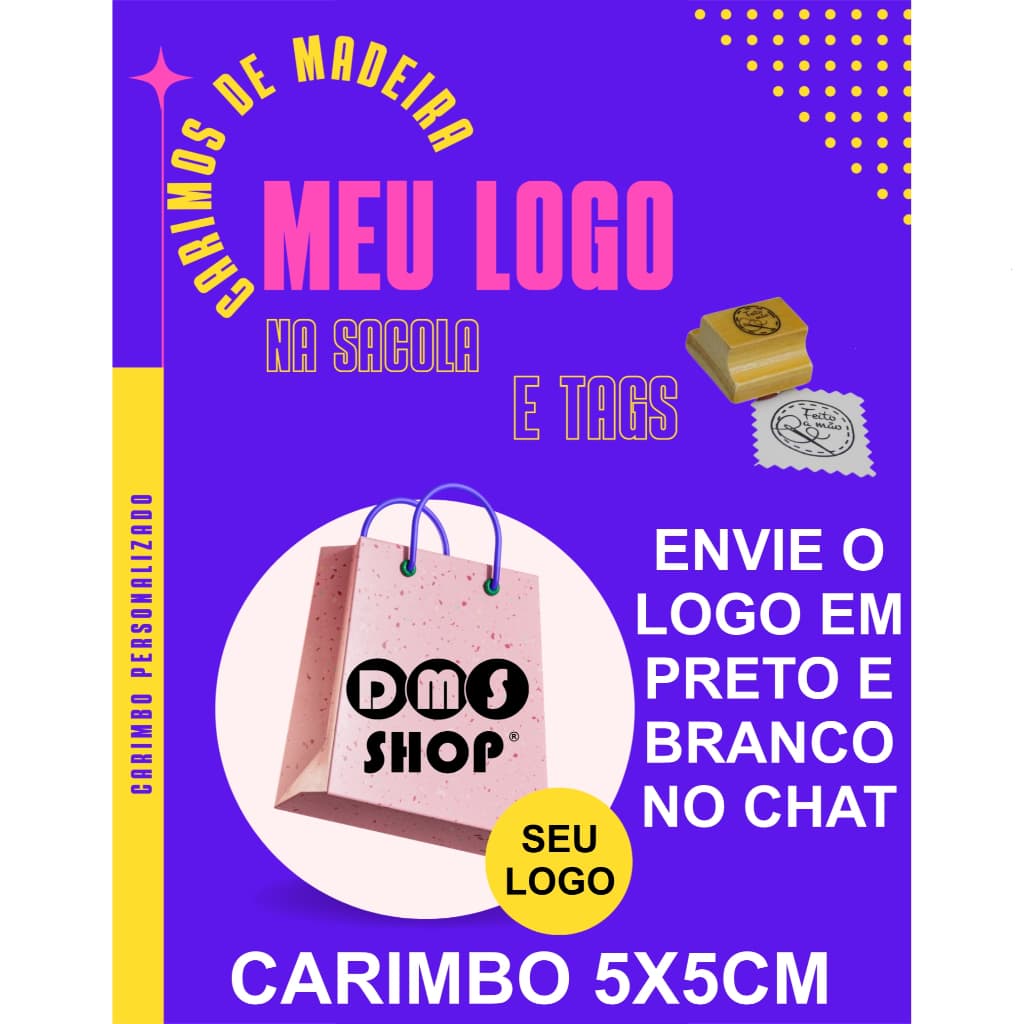 CARIMBO COM SEU LOGOTIPO 5X5CM