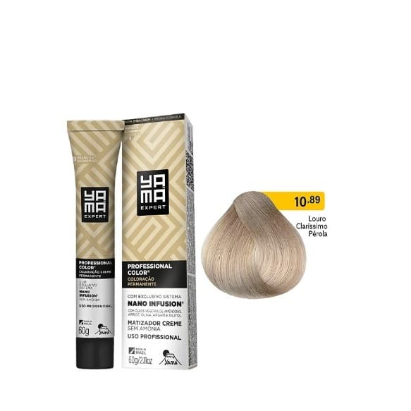 Coloração Yamá nano infusion 10.89 Louro claríssimo pérola 60g (Sem amônia)