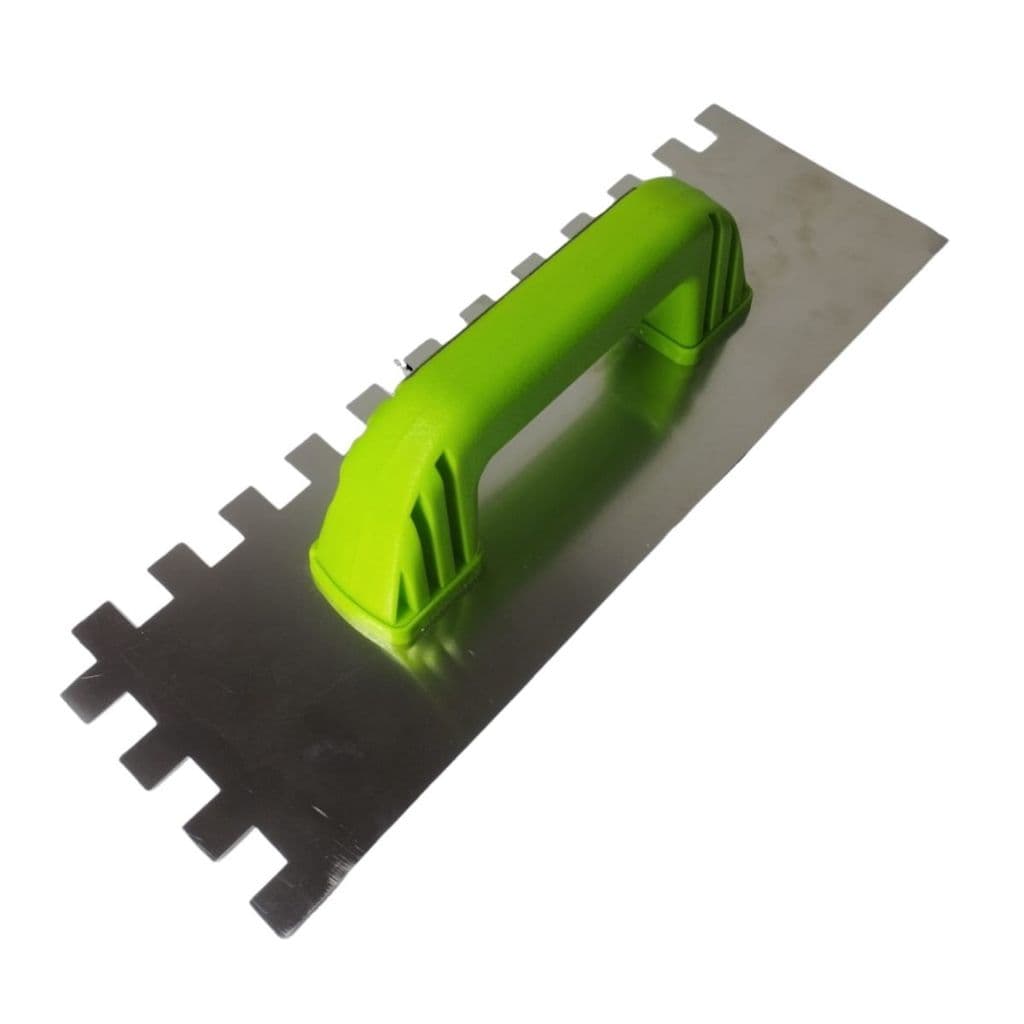 Desempenadeira Dentada 12x36cm Chapa Aço Inox 301 Ajulejista