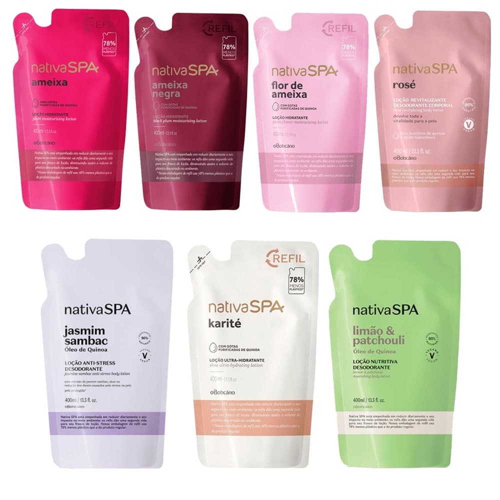 Refil NativaSpa 400ml O Boticário - Escolha sua fragrância