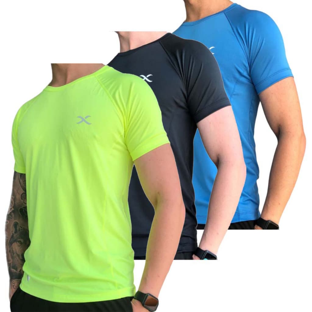 Kit 3 Camisetas Dry Fit - Leves Confortáveis e Ideais para Academia e Treino.
