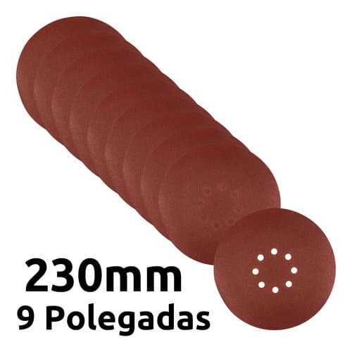 Kit 30x Disco Lixa Velcro 230mm 9 Polegadas Escolha Seu Grão