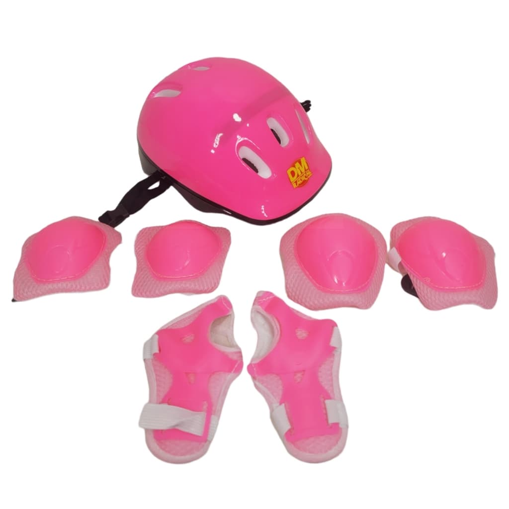 Kit De Proteção Infantil DM Radical Resistente Para Esportes Patins Bike Skate Patinete Com Capacete