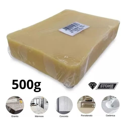 Cera Carnaúba Barra 500g Polir Mármore Granito Porcelanato Madeira - Cera 100% Pura Carnauba Alto Brilho