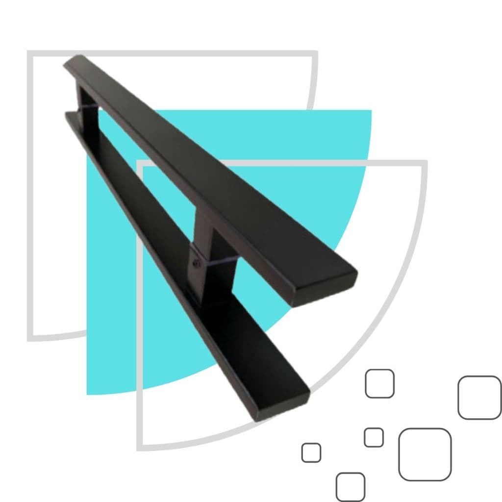 Puxador Preto  Porta  Madeira Vidro Aluminio Aço Inox  A PRONTA ENTREGA