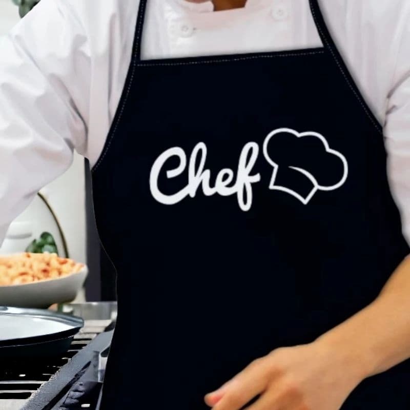 Avental Masculino Feminino Preto Chef Pvc Impermeável Chefe de Cozinha Restaurante Gastronomia