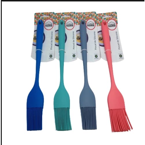 Pincel Silicone com Cabo de Madeira Casual Home