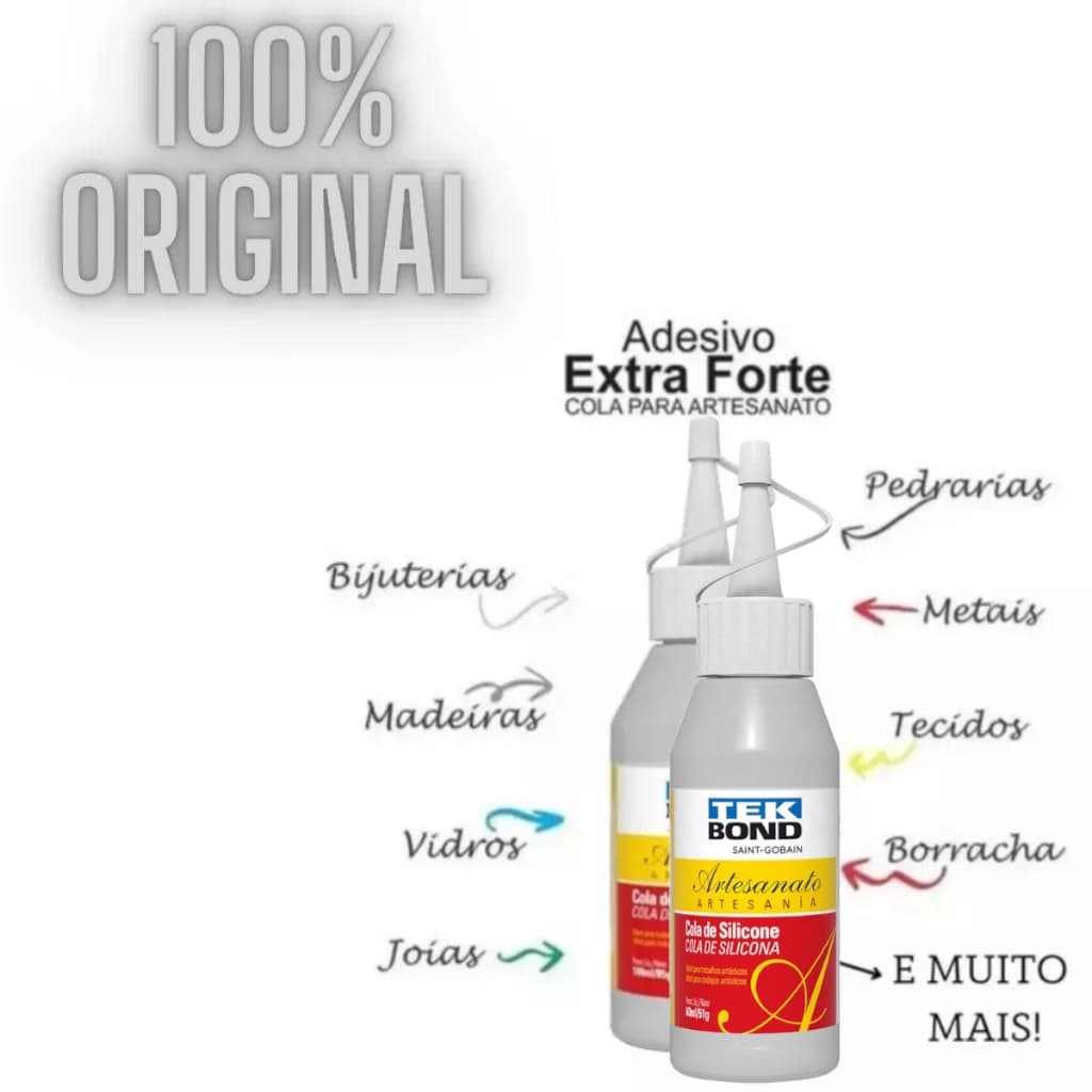 Cola de Silicone Líquida Tekbond 60 ml / 51 gr para Artesanato