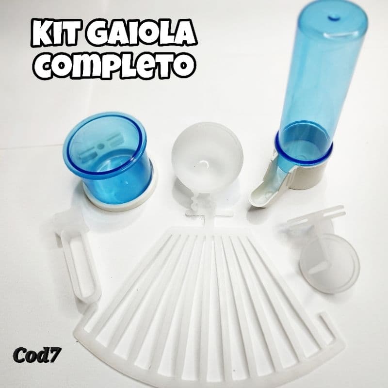 Kit07  gaiola/Porta verdura/porta vitamina (G)/ Bebedouro 100ml/porta milho/Porta ovo/Porta farinhada unha