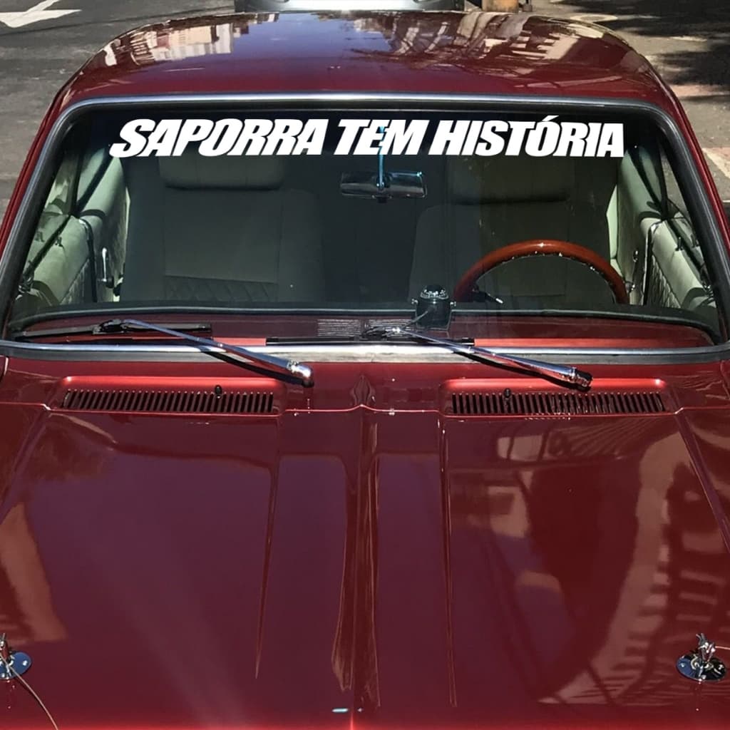 Adesivo Parabrisa Saporra Tem História Frase Carro Rebaixado Dub Som Automotivo Vidro