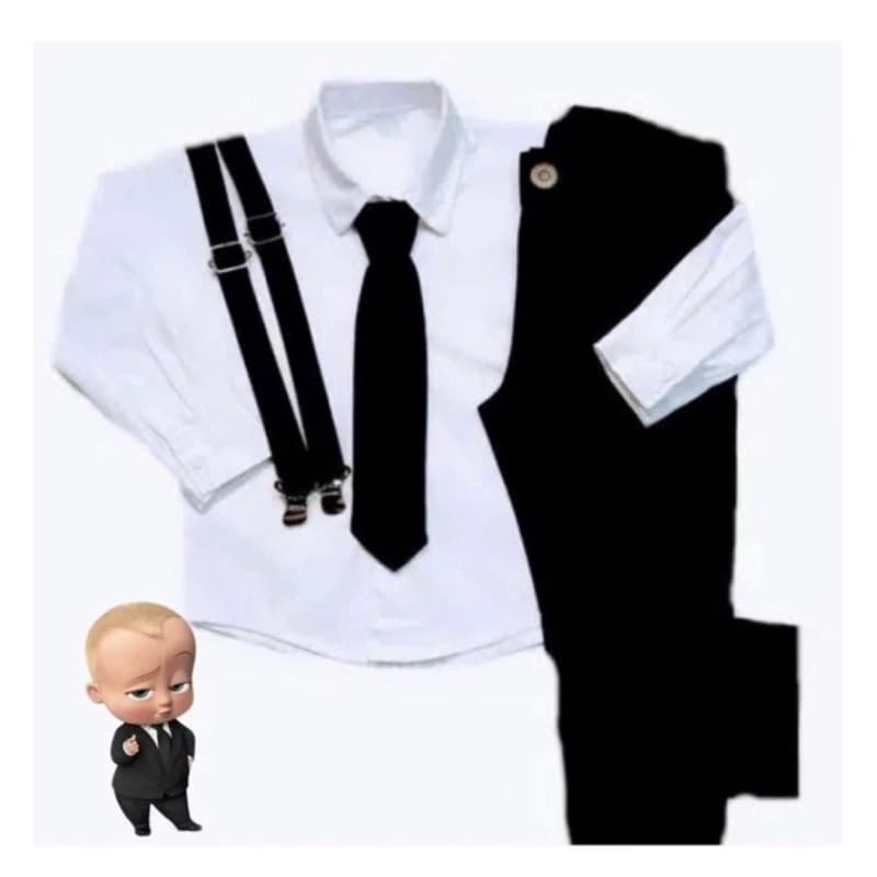 CONJUNTO COM SUSPENSÓRIO SOCIAL MENINO 1 a 16 anos