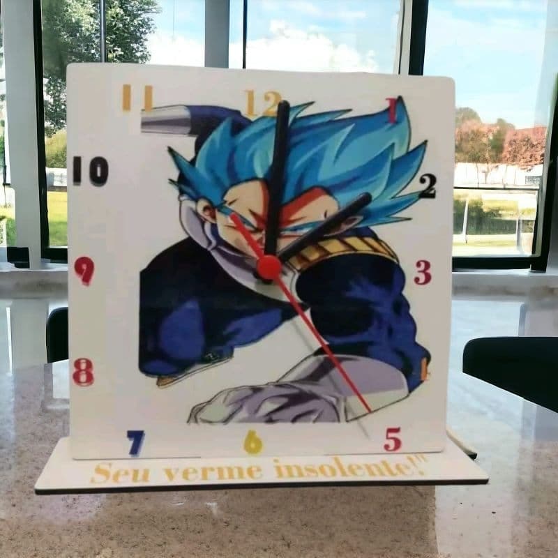 Relógio Mdf   Personalizado Anime E Gamer  20cm X 20cm