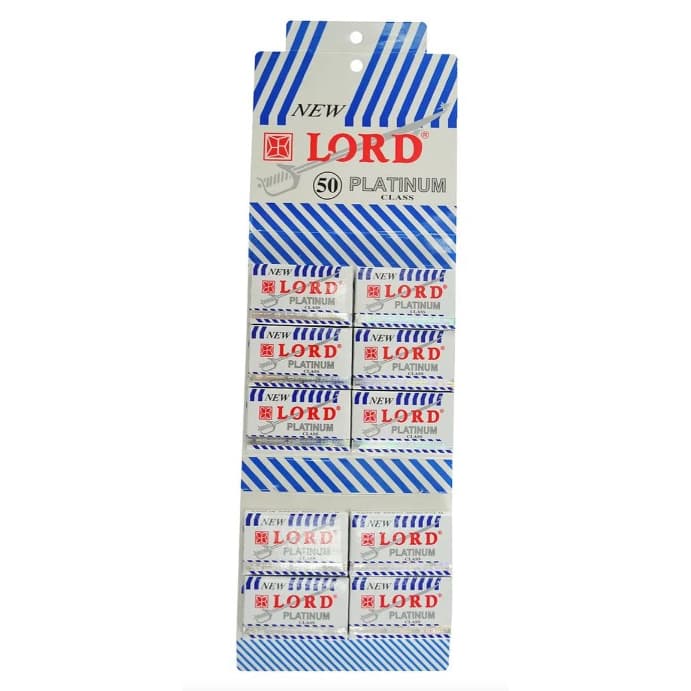 Lamina de Barbear LORD Platinum Branca Cartela 50 UniD. - ENVIO IMEDIATO