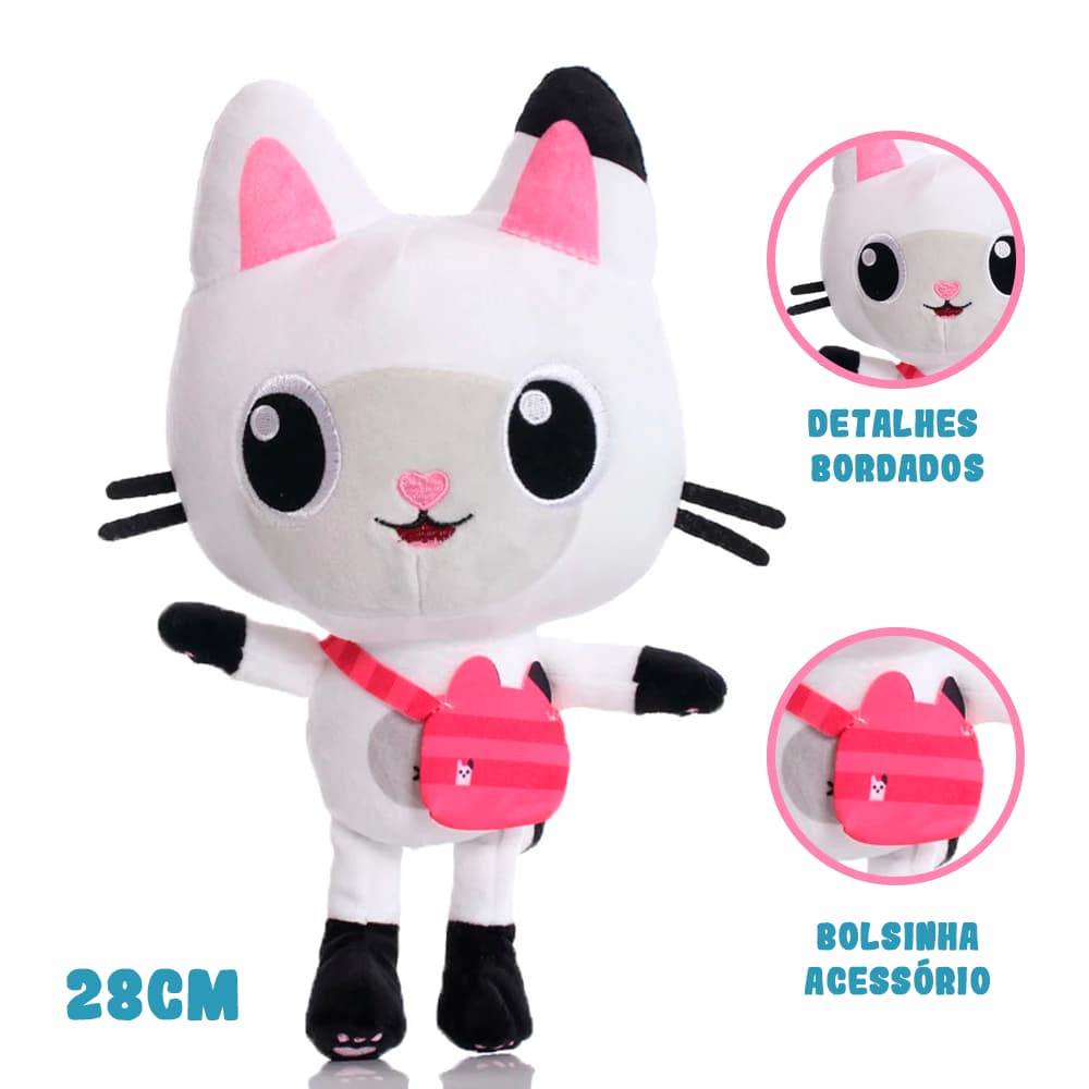 Pandy Pelúcia ALTA QUALIDADE - Casa Mágica da Gabby - Gatinho Gabby