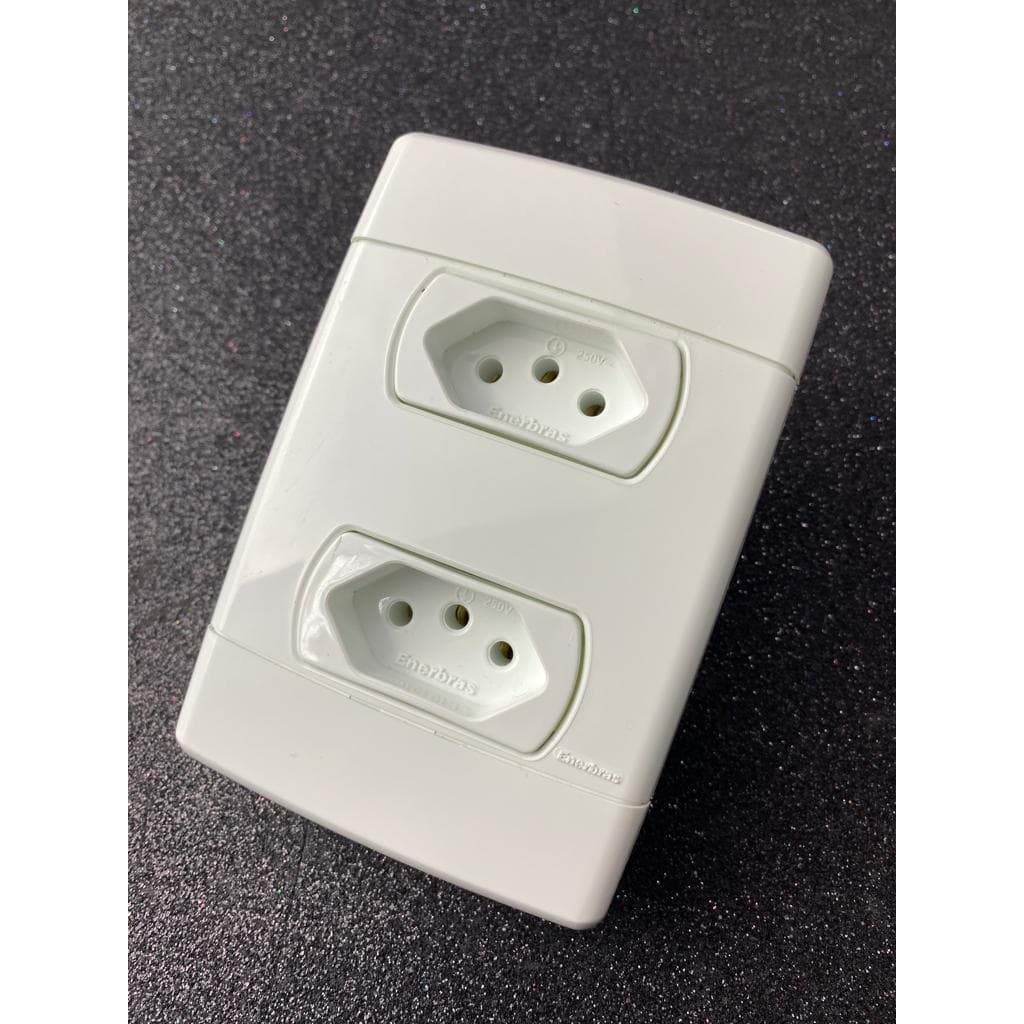 TOMADA DUPLA SEPARADA 20A 4x2 - ENEBRAS NEO SOTTILE BRANCO