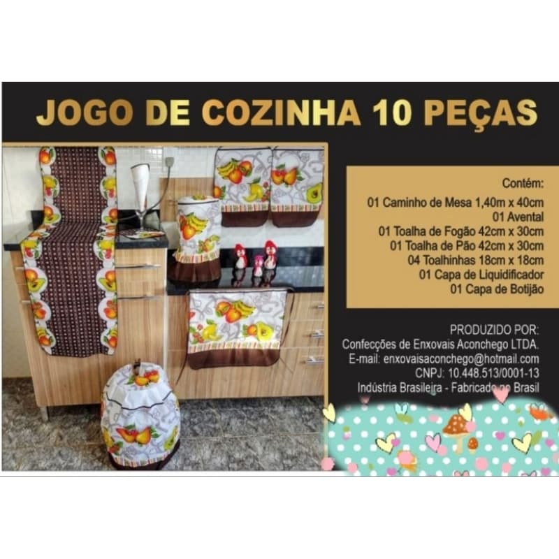 kit Oxford 10 peças estampado(envio aleatorio)