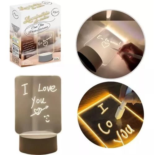 Luminaria Led Escrever De Caneta Lousa Quadro Mesa Anotacoes
