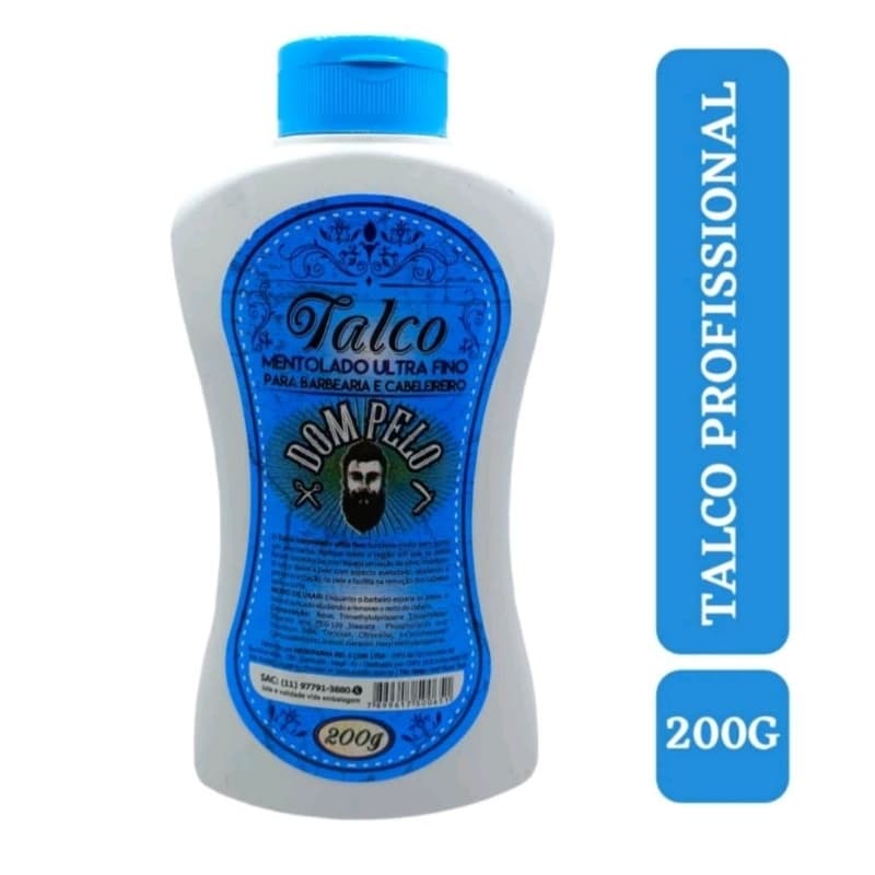 Talco Mentolado Dom Pelo 200g Barbeiro Profissional Promoção -  Envio Imediato