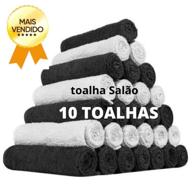 Kit 10 Toalhas de rosto Grande Felpudas para salão 100% algodão - ENVIO IMEDIATO