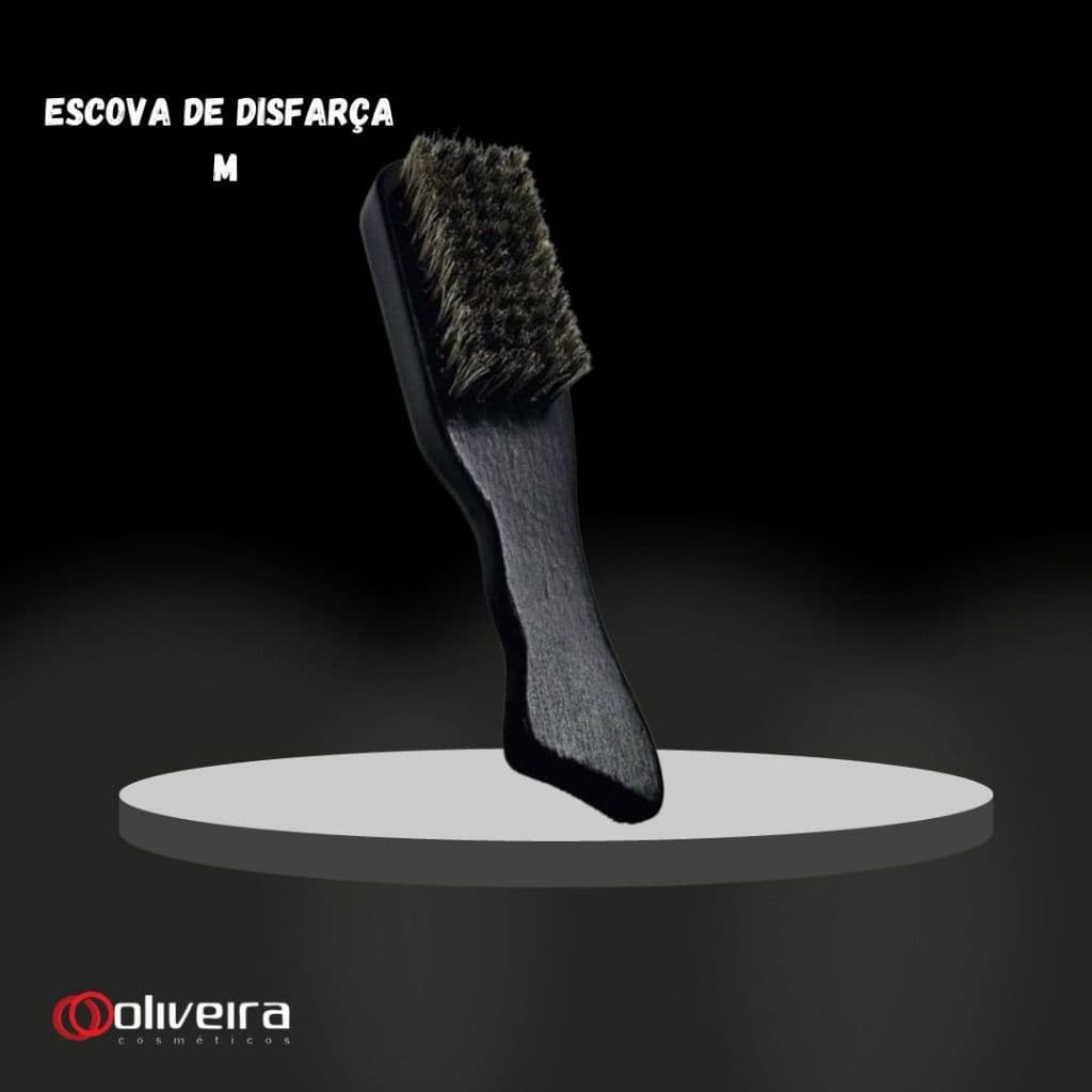 Escova Escovinha De Disfarce Madeira Preta Barbearia - ENVIO IMEDIATO