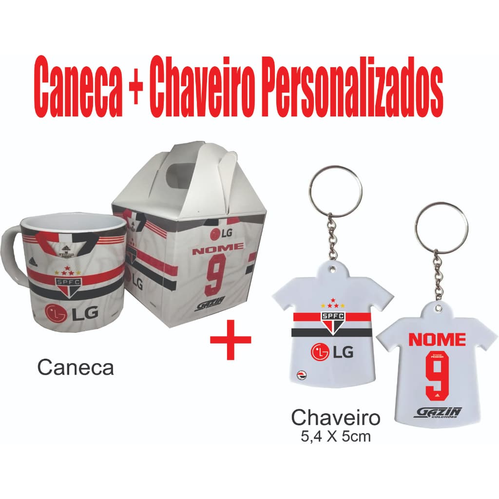 Caneca / Xicara  São Paulo em Porcelana com Caixa - Personalizamos com o Nome a Caneca e a caixa - Envio em 1 dia útil