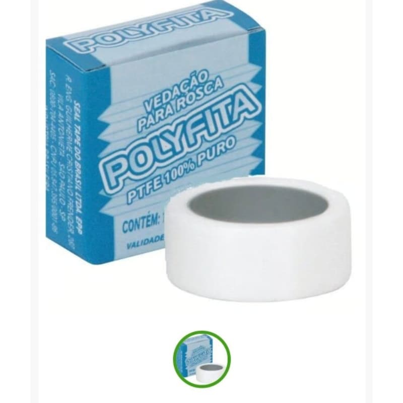 Fita veda rosca 12mm X 5 mts kit c/ 5 unidades.