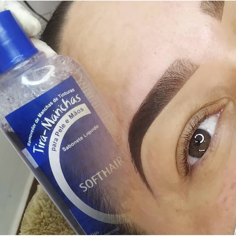 Removedor  de henna de sobrancelhas  tira manchas sofr hair e tintura de cabelo 100ml azul
