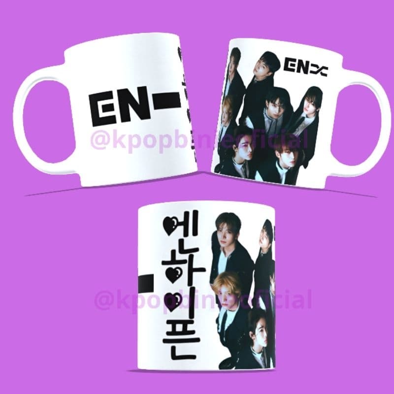 Caneca enhypen engene kpop boy group 300ml