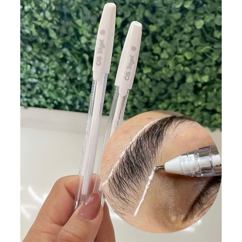 Caneta em Gel Branca para marcação de Sobrancelhas marca cis