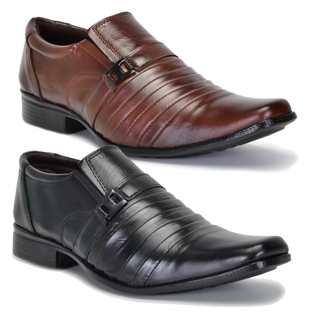 Kit 2 Pares Sapato Social Masculino Couro Legitimo Confortável Promoção