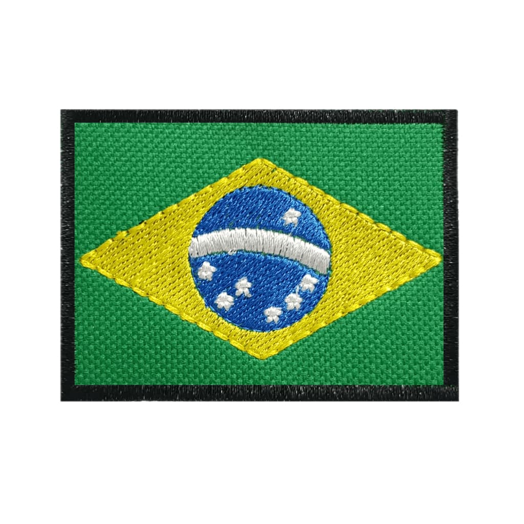 Patch Bordado Bandeira Do Brasil Bandeira para Mochileiros, Motociclistas, Coletes e Jaquetas